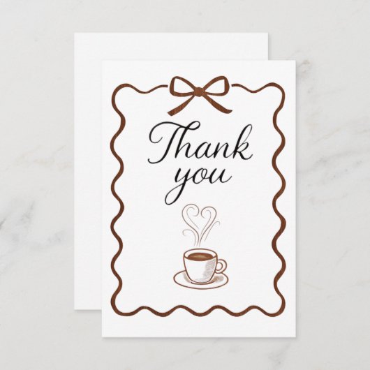 Danke, ein Latte! Mitteilungskarte (Vorne/Hinten)