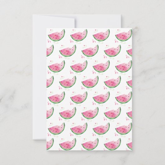 Danke, ein Melon 1. Geburtstag Dankeskarte (Rückseite)