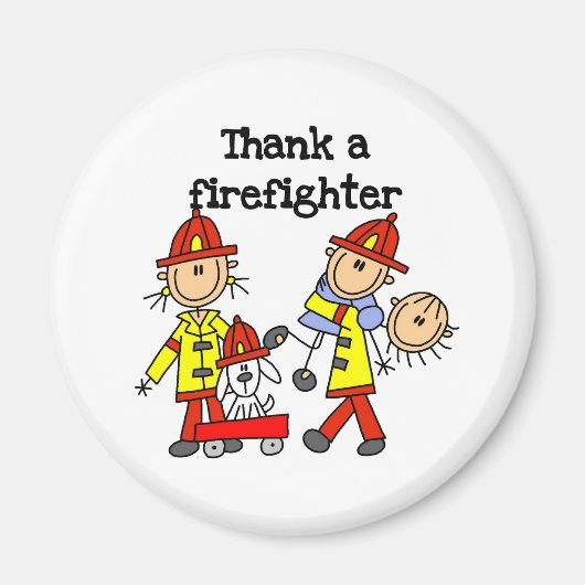 Danke einem Feuerwehrmann Magnet (Vorne)