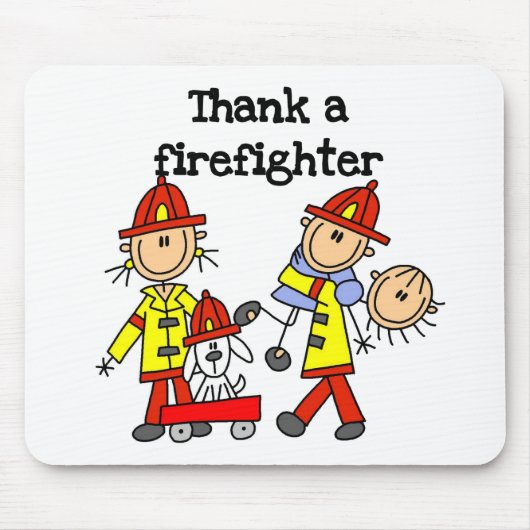 Danke einem Feuerwehrmann Mousepad (Vorne)