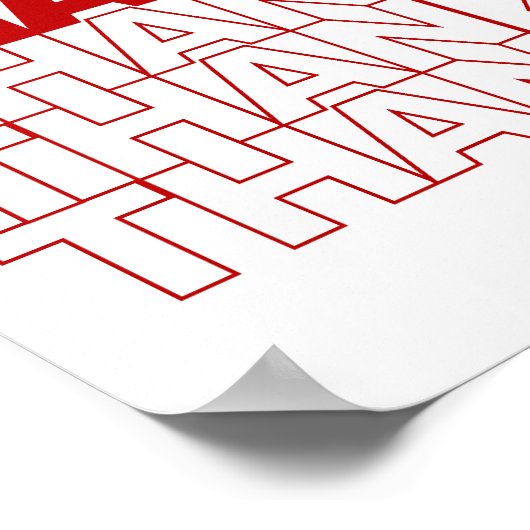 Danke! Einen schönen Tag! Poster (Ecke)