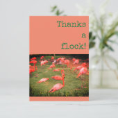 Danke einer Herde! Flamingo Danke-Karte (Stehend Vorderseite)