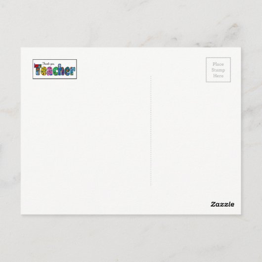 Danke einer Lehrerin Postkarte! Postkarte (Rückseite)