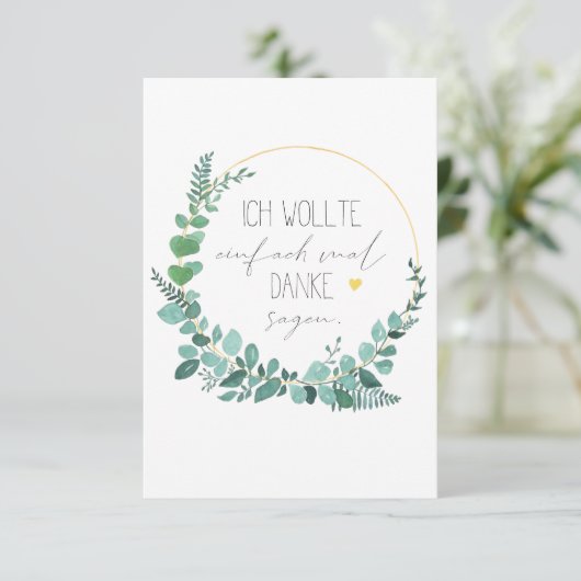 danke einfach so dankeskarte (Stehend Vorderseite)
