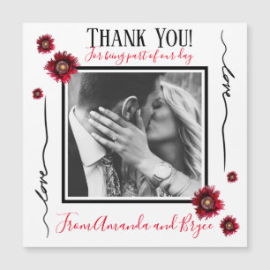 Danke, einfache rote Pappchen Magnetkarte