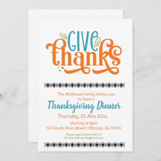 Danke Einladung (Vorne/Hinten)