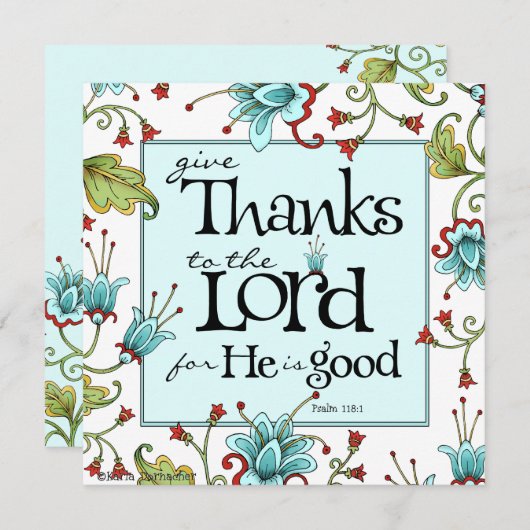 Danke - Einladung oder Flachkarte (Vorne/Hinten)