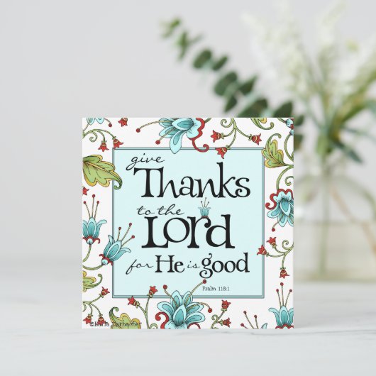 Danke - Einladung oder Flachkarte (Stehend Vorderseite)