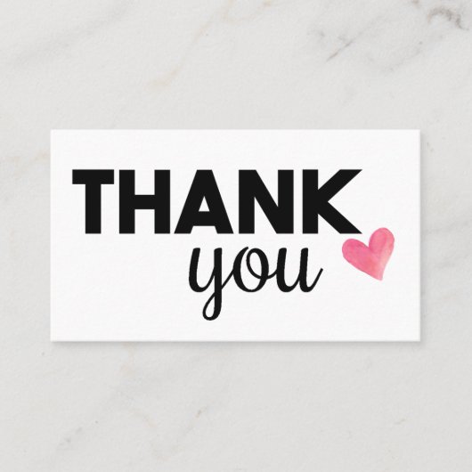 Danke einzigartige Visitenkarten des Herzens Visitenkarte (Vorderseite)