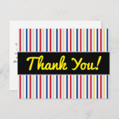 Danke + Eis-Hockey-Arena Eisbahn-Inspirierte Postkarte (Vorne/Hinten)