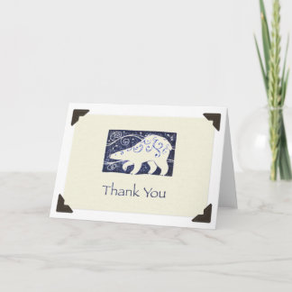 "Danke" Eisbär Notecard Dankeskarte