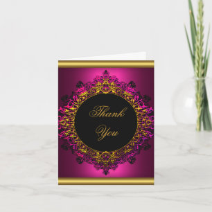 Danke Elegant Dunkelrosa Gold Schwarz