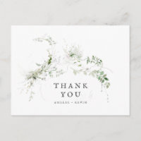 Danke Elegant Earthy Greenery Watercolor Wedding