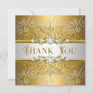 Danke Elegante Gold Silber Spitze Diamant