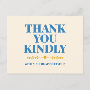 Danke Elegante Typografie Postkarte