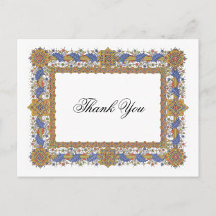 Danke Elegante Vintage-Kunst individuell Postkarte