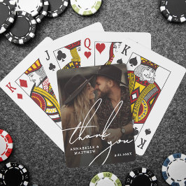 Danke Elegantes Foto Spielkarten