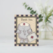 Danke Elephant Nurse Postcard Postkarte (Stehend Vorderseite)