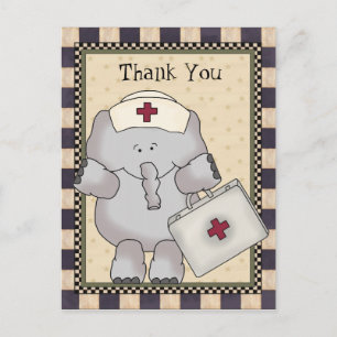 Danke Elephant Nurse Postcard Postkarte
