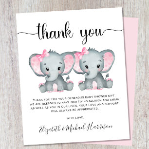 Danke Elephant Twin Girls Baby Shower