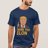 Danke Elon - Funny Trump Meme T - Shirt (Vorderseite)