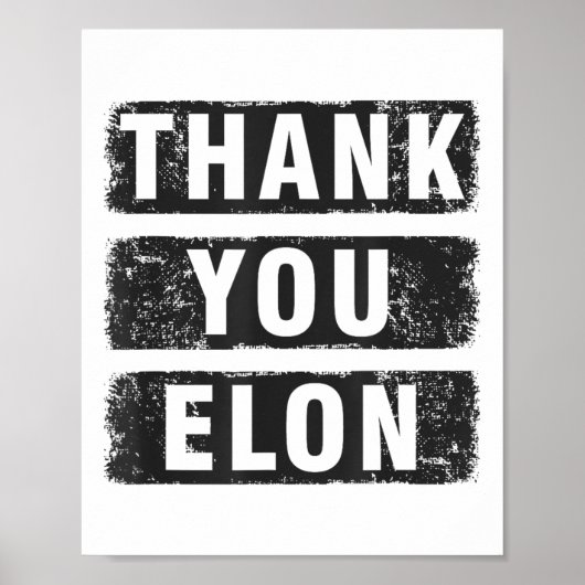 Danke Elon Poster (Vorne)