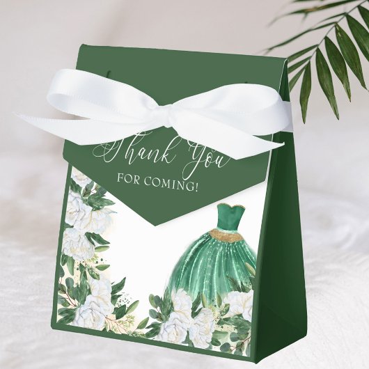 Danke Emerald Green White Peony Princess Dress Geschenkschachtel