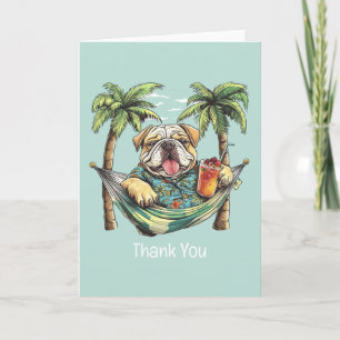 Danke Englisch Bulldogge auf hawaiianischem Oberte