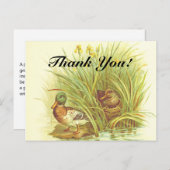 "Danke!" + Enten in der Nähe der Wasserpostkarte Postkarte (Vorne/Hinten)