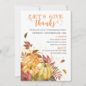 Danke, Erntedank Dinner Einladung (Vorderseite)