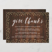 Danke | Erntedank Dinner Einladung (Vorne/Hinten)