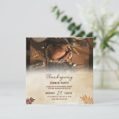 Danke, Erntedank Dinner Party Printable Einladung (Stehend Vorderseite)