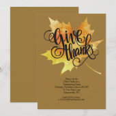 Danke Erntedank Einladung (Vorne/Hinten)