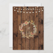 Danke, Erntedank Floral Fall Einladung (Rückseite)