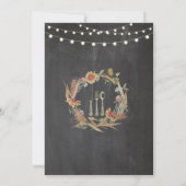 Danke, Erntedank Floral Fall Einladung (Rückseite)