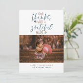 Danke Erntedank Foto Card geben Feiertagskarte (Stehend Vorderseite)