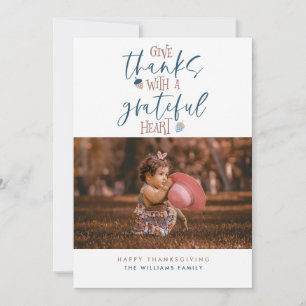 Danke Erntedank Foto Card geben Feiertagskarte
