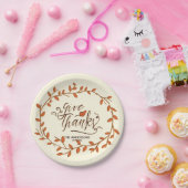 Danke.Erntedank. Individuelle Name und Datum Pappteller (Party)