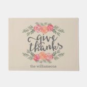 Danke | Erntedank Wasserfarbe Personalisiert Fußmatte (Vorderseite)