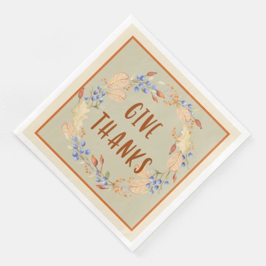 Danke, Erntedank Wreath Napkins Serviette (Ecke)