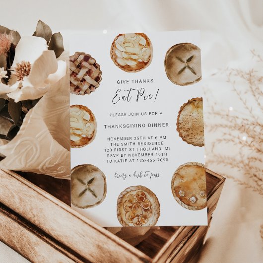 Danke Essen Pie Erntedank Dinner Einladung