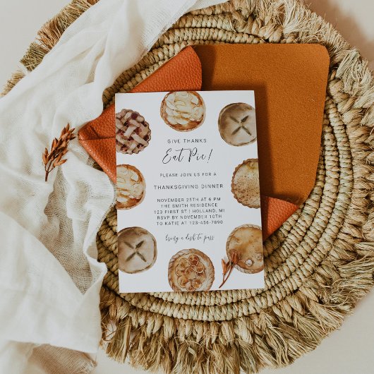 Danke Essen Pie Erntedank Dinner Einladung