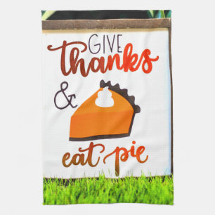 Danke, Essen Pie Erntedank Geschirrtuch