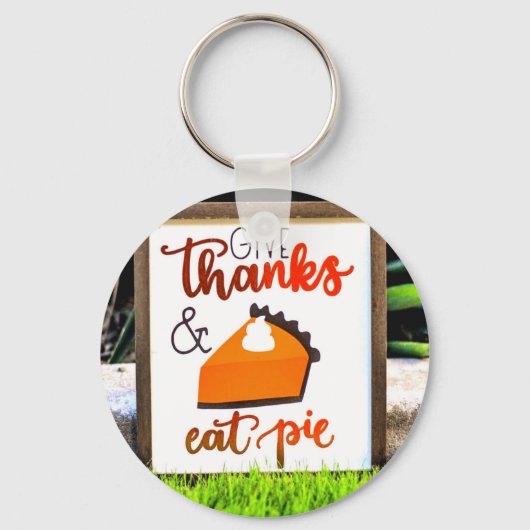 Danke, Essen Pie Erntedank Schlüsselanhänger (Vorderseite)