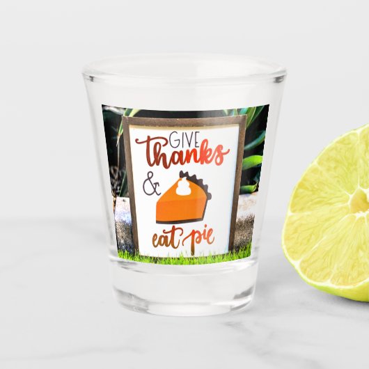 Danke, Essen Pie Erntedank Schnapsglas (Vorderseite)