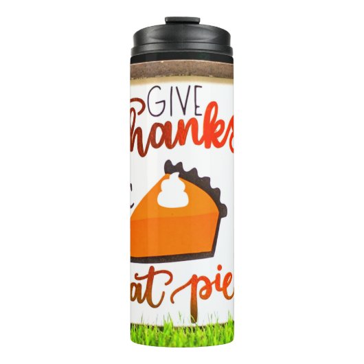 Danke, Essen Pie Erntedank Thermosbecher (Vorderseite)