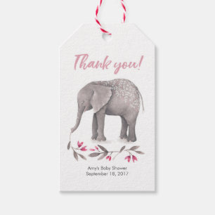 Danke etikettiert Bevorzugungsumbauten rosa Geschenkanhänger
