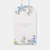 Danke etwas Blau, bevor ich Brautparty mache Geschenkanhänger (Rückseite)