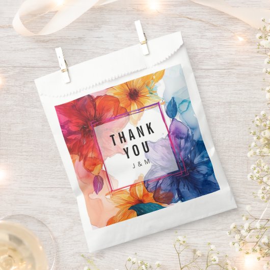 DANKE euch Anemone Dreamscape Wedding Geschenktütchen (Ausgeschnitten)