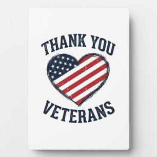 Danke euch Veteranen Patrioten-Herz Vintage-Shirt Fotoplatte